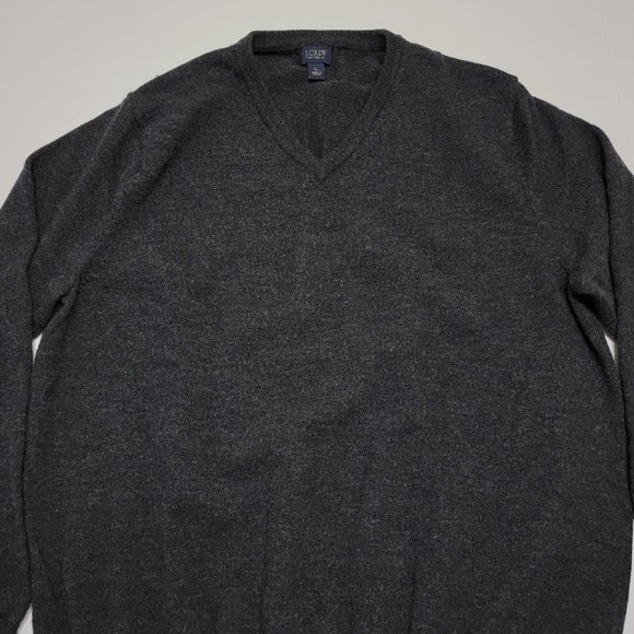 J.Crew Pullover Sweater - Vneck - Wool - Gray - Me - Picture 5 of 9